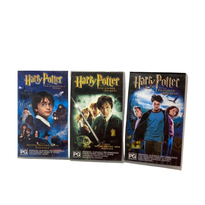 Harry Potter And The Philosopher's Stone (Sealed), Harry Potter And The Chamber Of Secrets (Sealed), Harry Potter And The Prisoner Of Azkaban (Opened)VHS TAPES