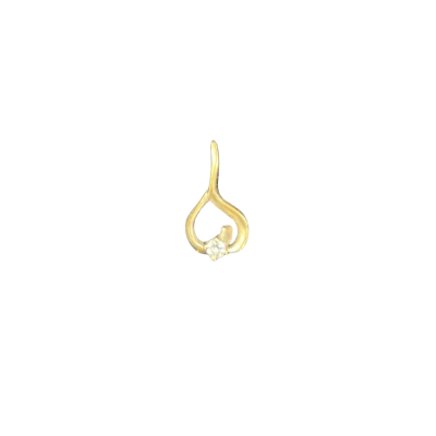  9k gold Diamond twist pendant