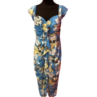 ***City Chic Womens  Size XS Blue / Floral Dress