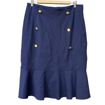 BNWT Liz Jordan Womens Size 12 Navy Blue Skirt