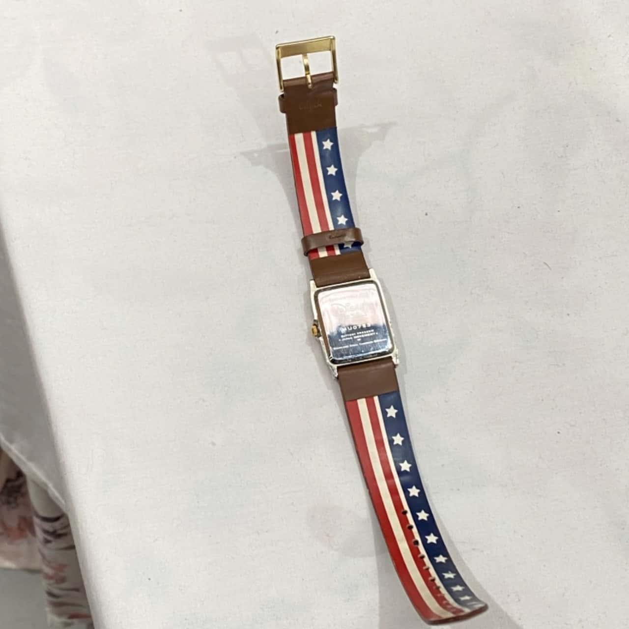 Womens Vintage 90s Disney Mickey Mouse Watch with square 