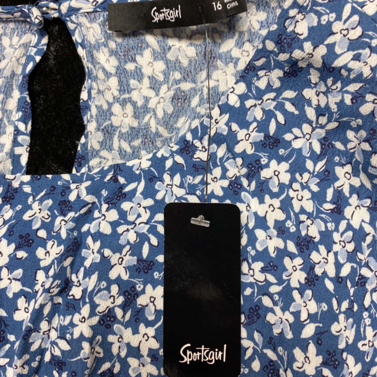 Sportsgirl Womens Size 16 Floral Dress Blue / Floral / Pattern (s)