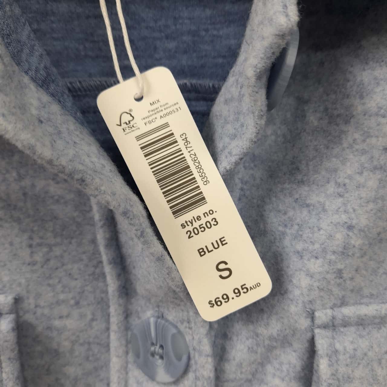 Suzannegrae Womens Size S Blue Lightweight Jacket (s)