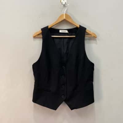 Glassons Womens  Size 14 Suit Vest  Black  