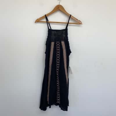 O'Neill Black Virginia Wove Mini Dress  Size L 