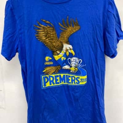 West Coast Eagles 2018 Premiers AFL Mens  Size M Blue / Yellow 