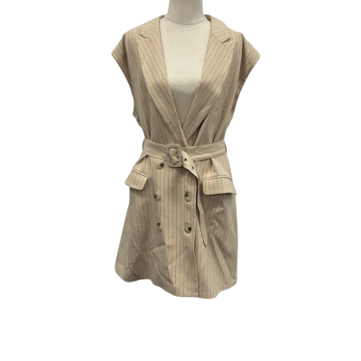 Curaae Womens Size L pinstriped Vest Dress