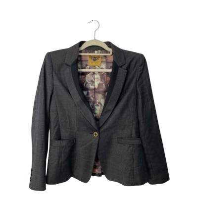 Ted Baker Womens  Size M Suit Jacket Black  