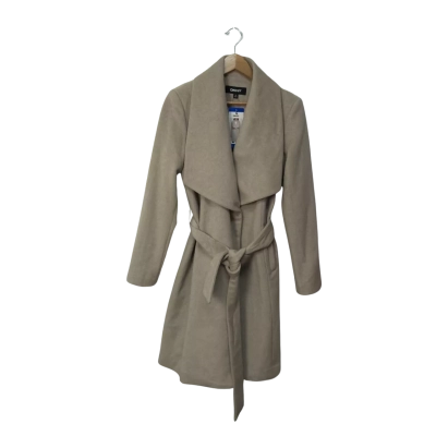 DKNY  Size L Wool Winter Coat Beige 