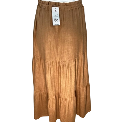 Target Womens - Tan Linen Blend Skirt (Size 16)