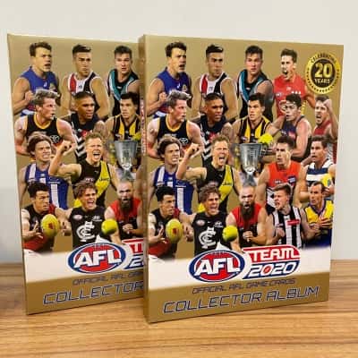 Lot of 2 AFL TEAM 2020 Official Collectors Albums and Cards