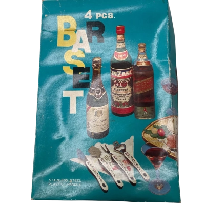 Vintage 1970s bar set four pieces in original box