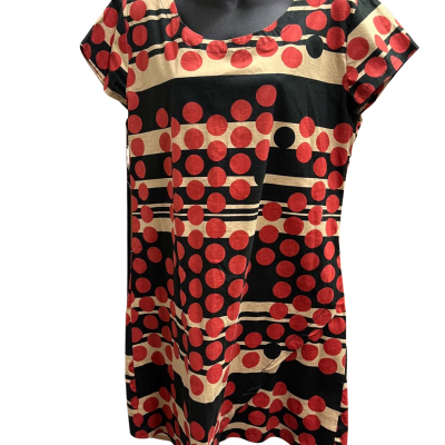 New Without Tags PURVIDA Size XL Short Sleeve Patterned Dress Tunic