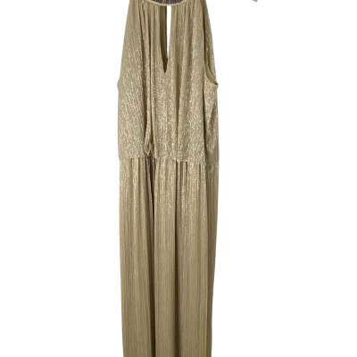 Debut  GiGi 2-Tier Shimmer Gold Maxi Dress – Size 14