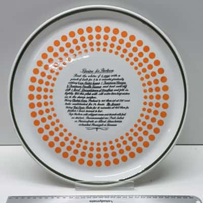 Vintage World's Finest Ironstone Recipe For Pavlova Plate Ide Bros Made In Japan