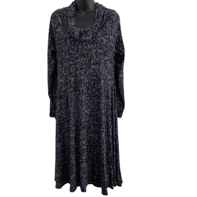 Sacha Drake Womens  Size 16 Long Sleeve Swing Dress Navy Blue/Indigo