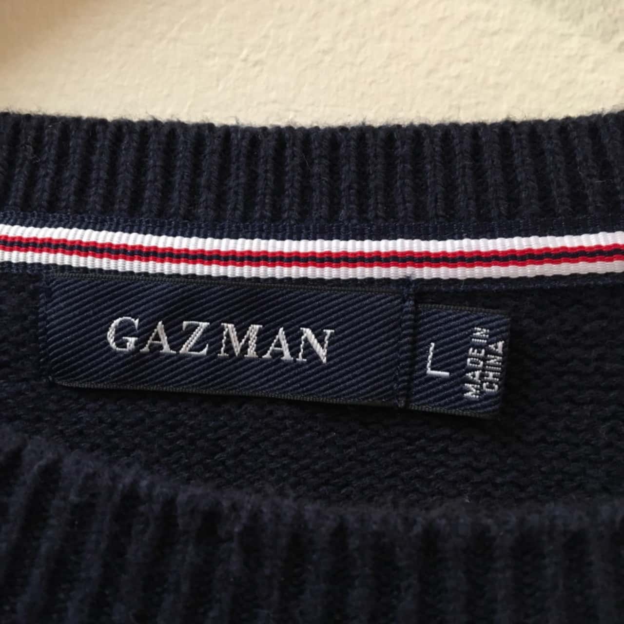 GAZMAN Mens Navy Cotton Knit, Size L(s)
