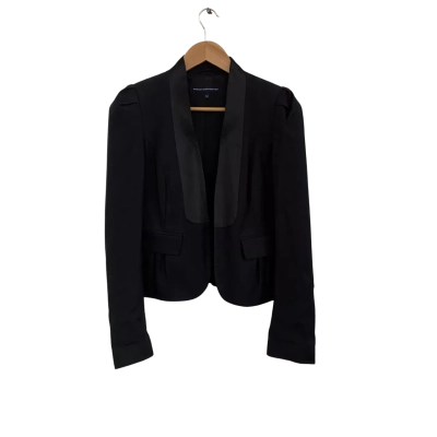 French Connection Womens  Size 12 Cropped / Open Blazer Black  