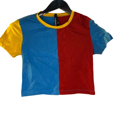 Dangerfield T-shirt Size 8 Blue / Red / Yellow 
