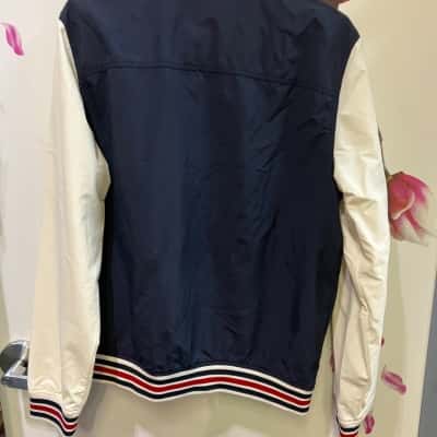 Tommy Hilfiger Mens  Size L Bomber Navy Blue / Red / White 