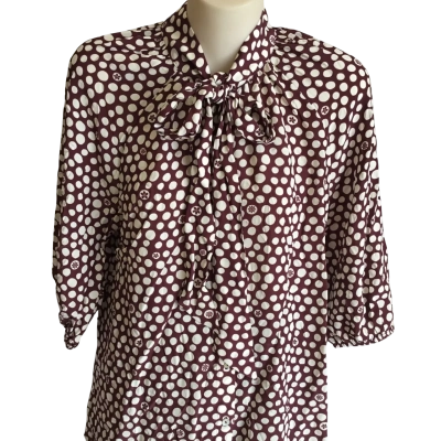 Oxford Maroon/Cream 3/4 Sleeve Shirt BNWT.  RRP $169