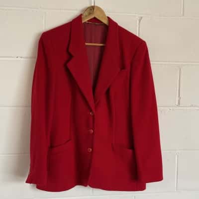 Goldix - Womens  cashmere/wool -Size 38 Winter Jacket Red 