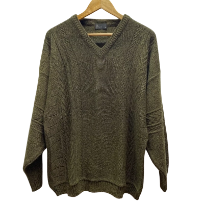  Mens BHS (British Home Stores) Olive Knit Jumper Size M