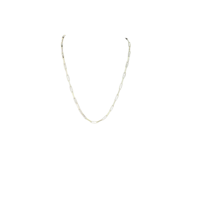 Mimco Womens Paper chain Sterling silver (stamped) Necklace  