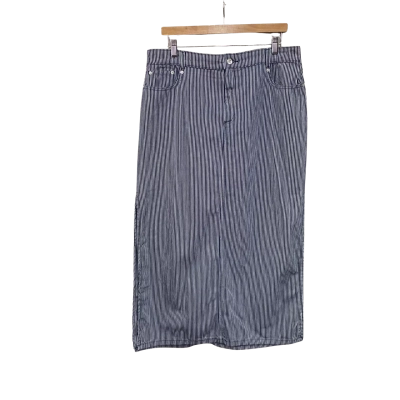 Country Road Womens  Size 16 Maxi Skirt Navy Blue / Striped 