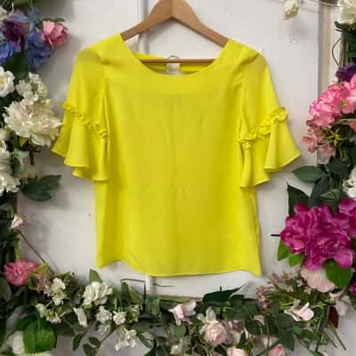 Patrizia Luca Womens  Size XS Blouse Yellow 