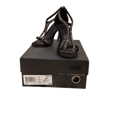 rmk Women's Size 37 Black Suede Heels