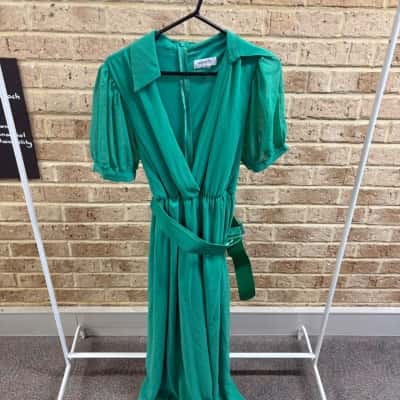  faeriesty Womens long green dress Size L 