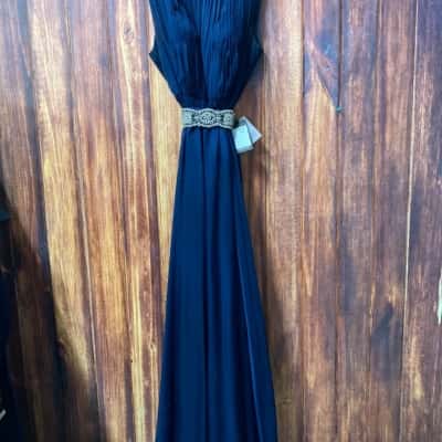 Jadore   Size 12 Formal Dress Navy Blue with silver new 
