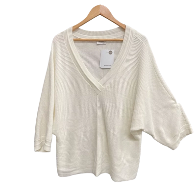 Sussan Womens  Size XL 3/4 Sleeve Top Off White 