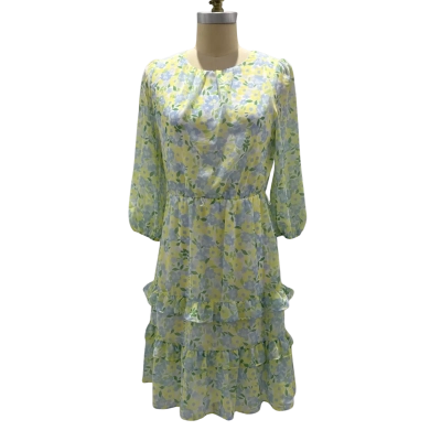 Calvin Klein Womens  Size XS Floral Dress / Long Sleeve Dress / Midi Dress Floral 