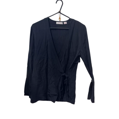 Sass & Bide Silk Black Wrap Top Size 8 