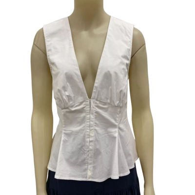 Glassons Womens  Size 12 Sleeveless Top White 