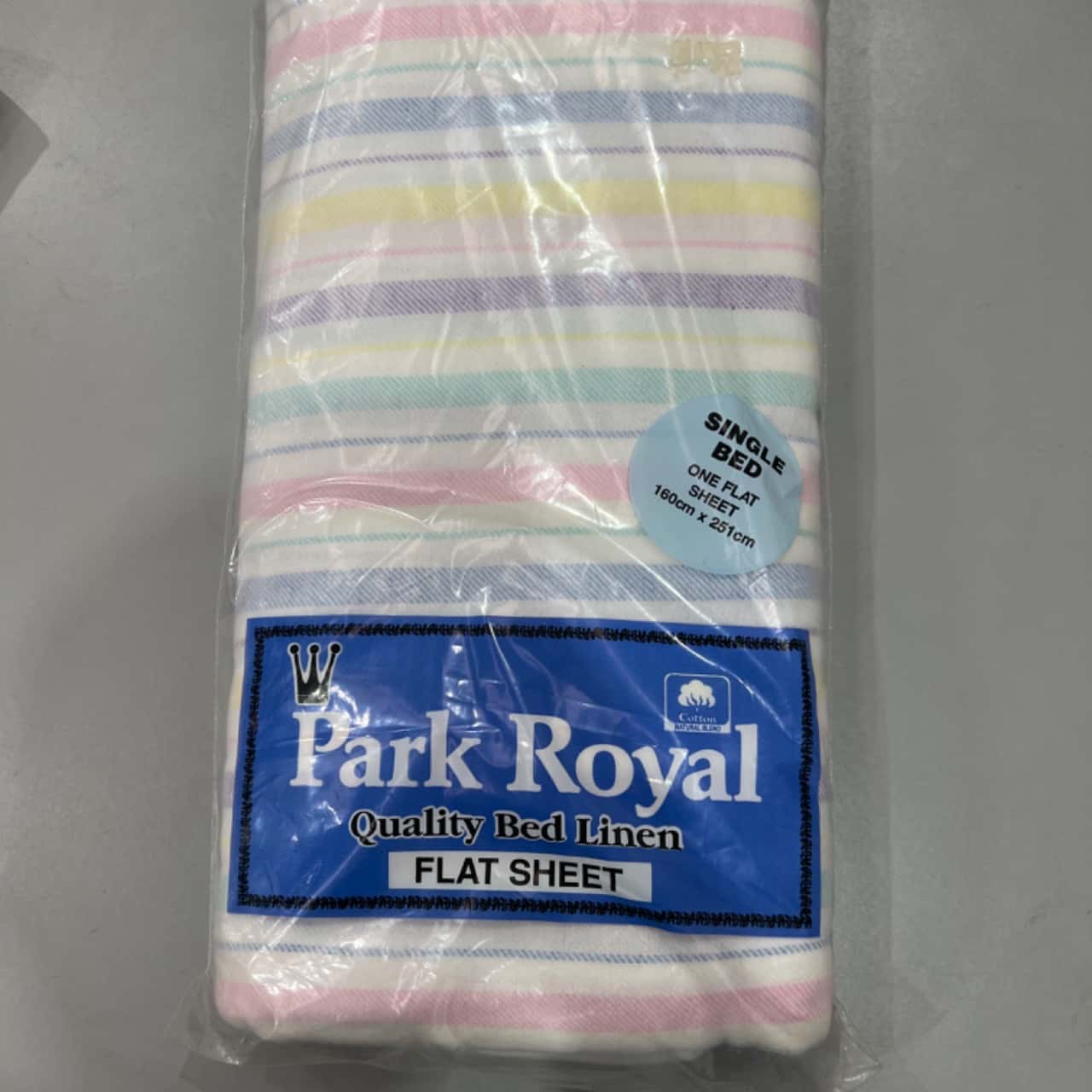 Park Royal Quality Bed Linen Flat Sheet Single Bed 160cm x.251cm