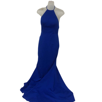  Naked Art Womens  Size 8 Bridesmaid Dress / Formal Dress / Halter Neck Dress Royal Blue - NEW