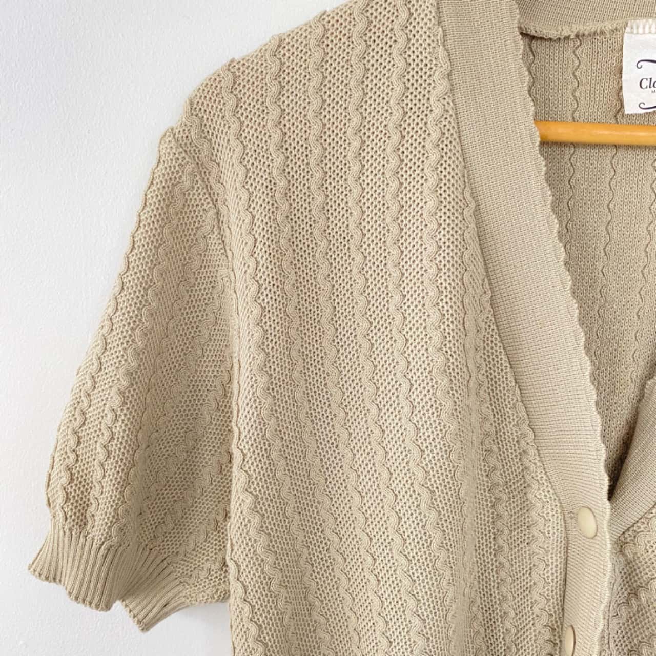 Vintage Washed Cardigan-Short Sleeve main image 1