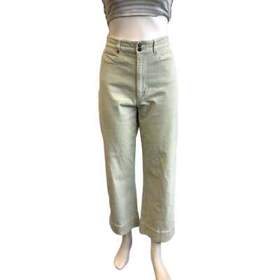 Ghanda Women's Size 10 Corduroy Pant Light Green 
