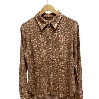Perri Cutten Womens  Size 8 Brown Pattern Blouse