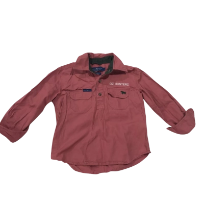 Ringers Western Red/Maroon Long Sleeve Shirt Size 4 (Please read description) 