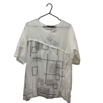 Whispers - Womens Size M White Short Sleeve Shirt  