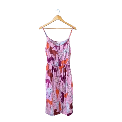 Gorman Feline Fine Size 8 Shoestring Strap Dress Multicoloured