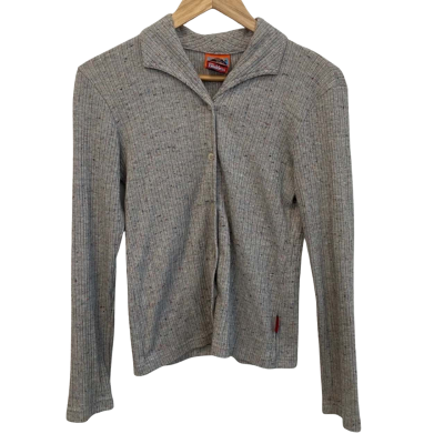 Mambo Womens  Size 10 Button-down Cardigan Grey / Multicoloured 