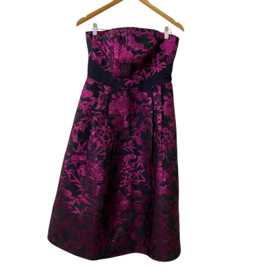 Oasis Womens  Size 10 Cocktail Dress / Sleeveless Dress  Black  / Pink  