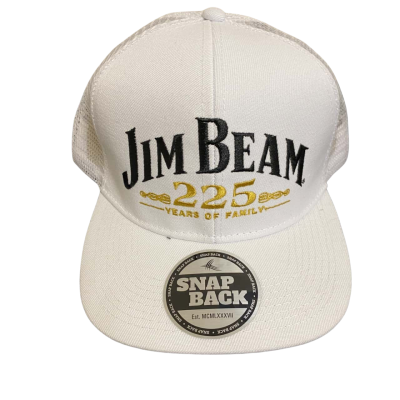 Mens  Snap Black Jim Beam Cap Black  / White 