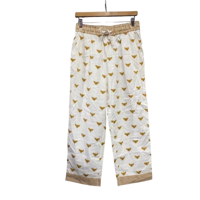 Luxe & Beau Womens  Size M Wide Leg Pants Brown / White 