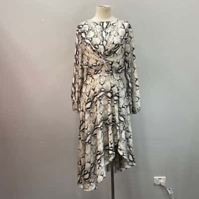 Sheike Womens  Size 16 Maxi Dress Snake print 